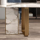 Glam Sintered Stone Gray Dining Table Standard Rectangle Shape Dining Table for Kitchen Clearhalo ' dining_table' 'Dining Tables & Seating' 'Dining Tables' 'furn' 'furn_dining_table' 'Furniture' 'furniture_dining_table' 'Kitchen & Dining Furniture' 'kitchen&dining_furn' 'kitchen' 'kitchen_dining_table' 1200x1200_5e576159-a0ca-4c46-9086-cdbc6a9dea99