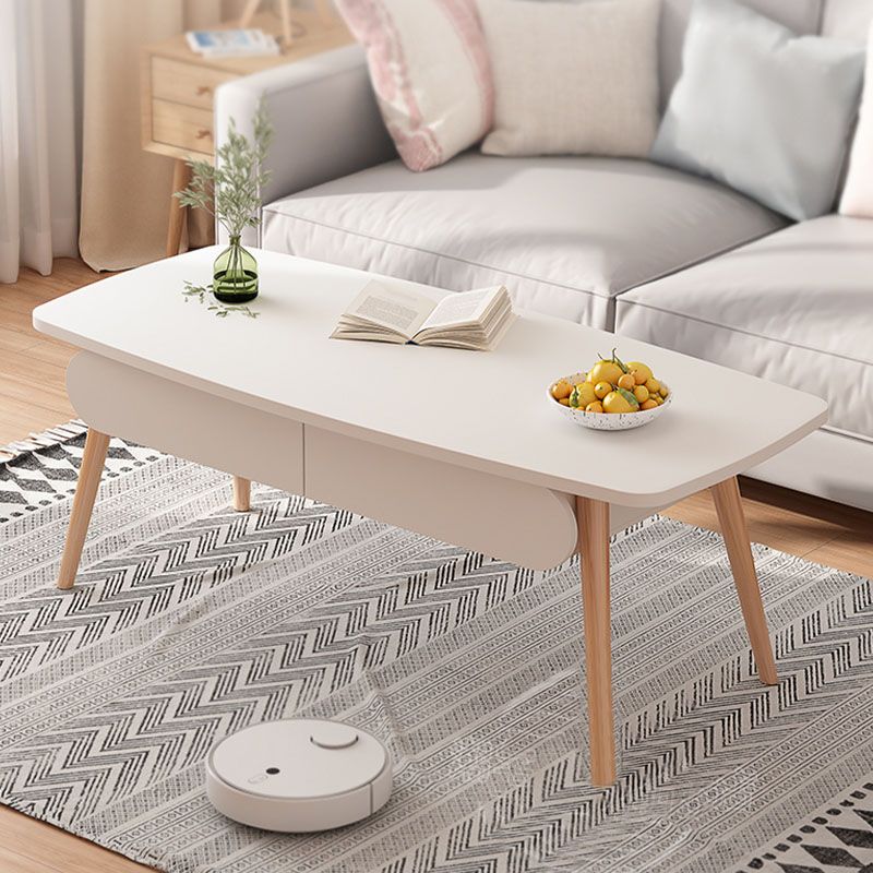 Modern Wooden Rectangular/Geometric Coffee Table with Storage Cocktail Table Clearhalo 'Coffee & Accent Tables' 'Coffee Tables' 'coffee_tables' 'furn' 'furn_coffee_tables' 'Furniture' 'furniture_coffee_tables' 'Living Room Furniture' 1200x1200_5e58adb6-214e-46b5-a1c8-6dabe419840d