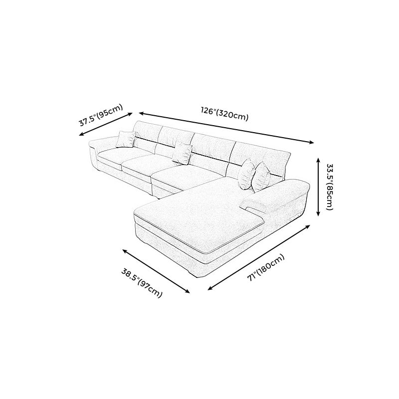 Pillow Top Arm Sectional Contemporary Sectional with Removable Cushions for Living Room Clearhalo 'furn' 'furn_sectionals' 'Furniture' 'furniture_sectionals' 'Living Room Furniture' 'Sectionals' 1200x1200_5e5b19d8-183a-4053-ab6d-f6e063cacfb3