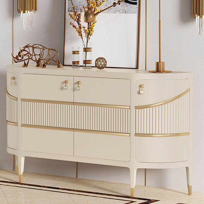 Tavolo da tavolo a buffet moderno tavolo in legno massiccio con porte per sala da pranzo