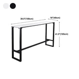 Modern Rectangle Footrest Event and Cocktail Table Black Slate Patio Bar Table Clearhalo 'Bar Furniture' 'Bar Tables' 'bar_tables' 'furn' 'furn_bar_tables' 'Furniture' 'furniture_bar_tables' 'Kitchen & Dining Furniture' 'kitchen&dining_furn' 'kitchen' 1200x1200_5e5bdf1d-f1e8-4a60-b782-babc4e950a6d