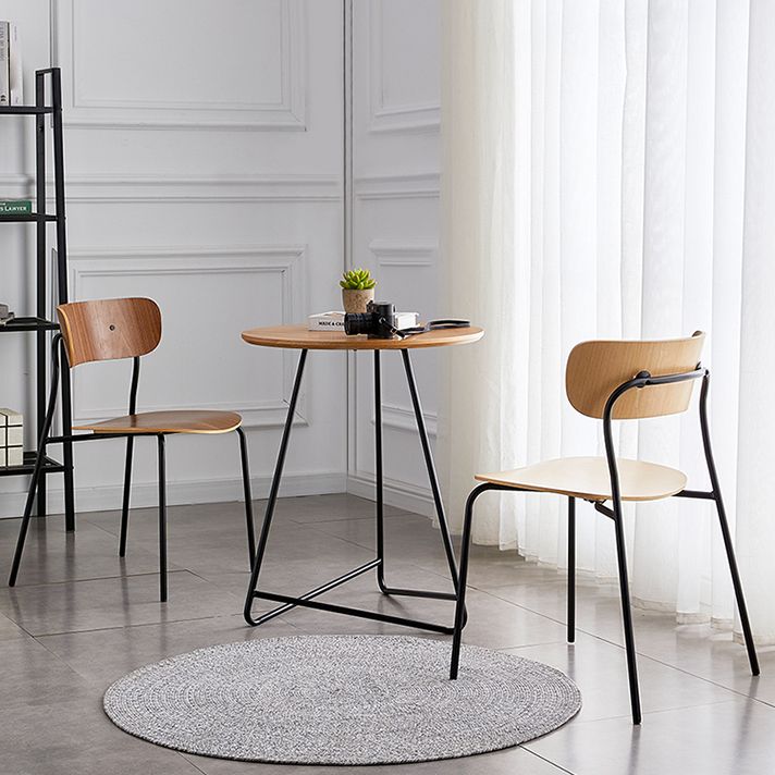 Metal Modern Indoor-Outdoor Dining Chair Armless Open Back Dining Side Chair Clearhalo ' kitchen&dining_furn' 'Dining Chairs' 'Dining Tables & Seating' 'dining_chair' 'furn' 'furn_dining_chair' 'Furniture' 'furniture_dining_chair' 'Kitchen & Dining Furniture' 'kitchen' 1200x1200_5e5e3353-7bec-45f6-b457-4db26a048ad4