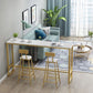 Glam Style 1/2/3 Pieces Bar Table Set Rectangle Bar Table with Metal High Stools for Home Clearhalo 'Bar Furniture' 'furn' 'furn_home_bar_bar_sets' 'Furniture' 'Home Bars & Bar Sets' 'home_bar_bar_sets' 'Kitchen & Dining Furniture' 1200x1200_5e5e6c65-23a2-45bf-bc84-8d30d15cd452