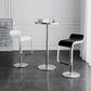 Modern Silver Metal Counter Table with Round Table Top Silver Pedestal Table Clearhalo 'Bar Furniture' 'Bar Tables' 'bar_tables' 'furn' 'furn_bar_tables' 'Furniture' 'furniture_bar_tables' 'Kitchen & Dining Furniture' 1200x1200_5e601945-0e44-4e2c-95eb-641913a44bb8