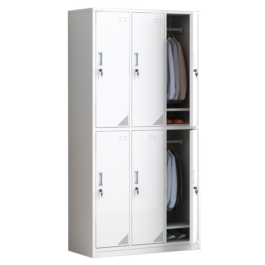 Modern & Contemporary Cabinet for Bathroom Grey Metal Storage Cabinet Clearhalo 'Armoires & Wardrobes' 'armoires_wardrobes' 'Bedroom Furniture' 'furn' 'furn_armoires_wardrobes' 'Furniture' 1200x1200_5e607885-9c57-4952-8055-850b8585a4f5