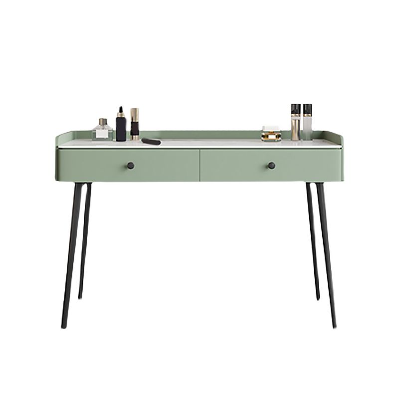 Set di sgabelli moderni per trucco per vanità in pietra bianca - 31,5 "/39.37" /47.24 "w