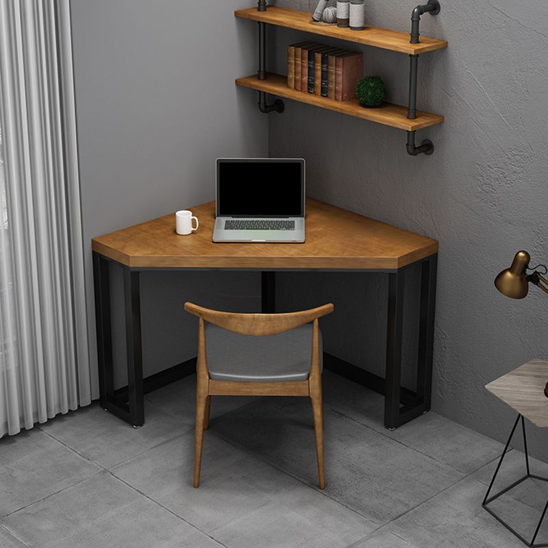 Scrivania d'angolo in legno massiccio moderno 29.53 "scrivania alta con gambe di ferro