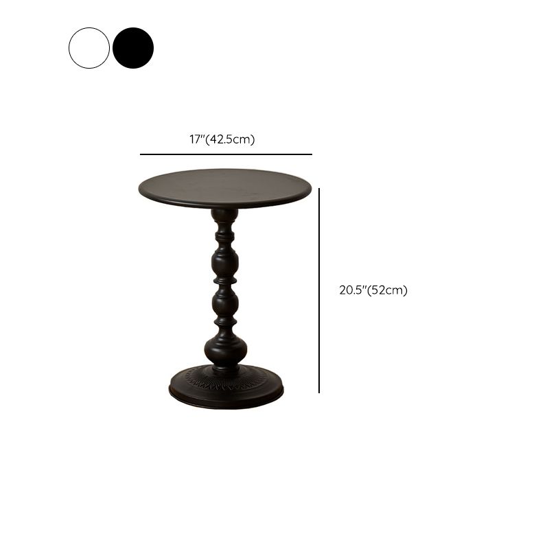 20.5" Tall Metal Pedestal End Table Round Accent Side Table in Black/White Clearhalo 'Coffee & Accent Tables' 'End & Side Tables' 'end_side_tables' 'furn' 'furn_end_side_tables' 'Furniture' 'Living Room Furniture' 1200x1200_5e6298a0-8bf1-46cf-a0af-099386f54bef
