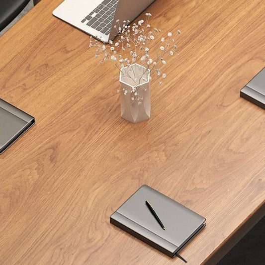 Natural Solid Wood Dining Collection Trestle Base Industrial Dining Table without Chair