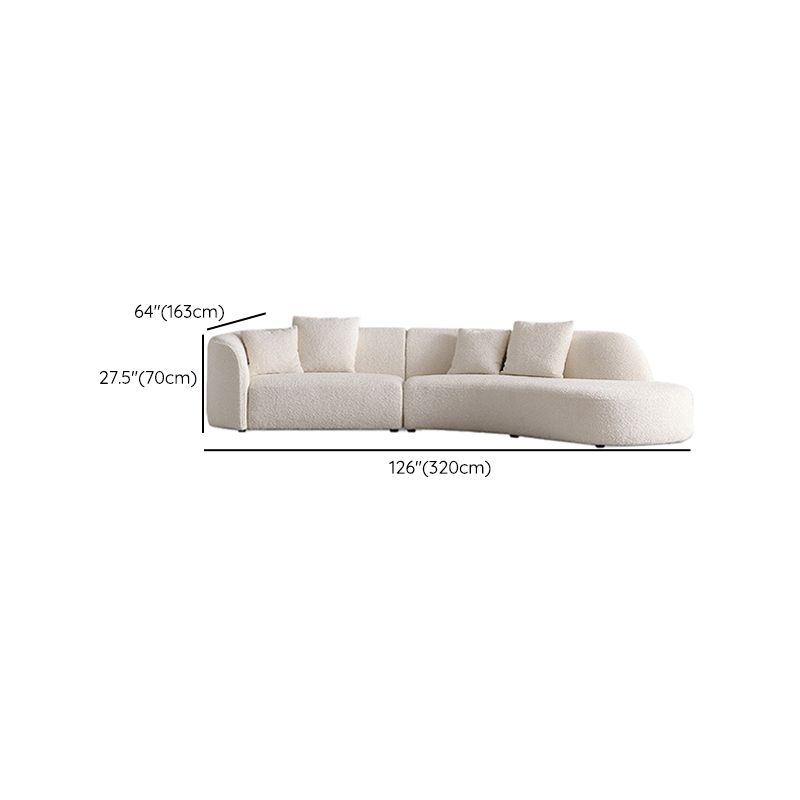 Beige Fabric Sectional Sofa Sloped Arm Sectional with Pillows Clearhalo 'furn' 'furn_sectionals' 'Furniture' 'Living Room Furniture' 'Sectionals' 1200x1200_5e64737d-1940-4191-aeb3-0a7f56de9000