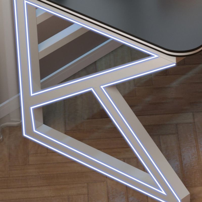 Ergonomische houten computerbureau rechthoekige bureau met metalen benen met metalen benen