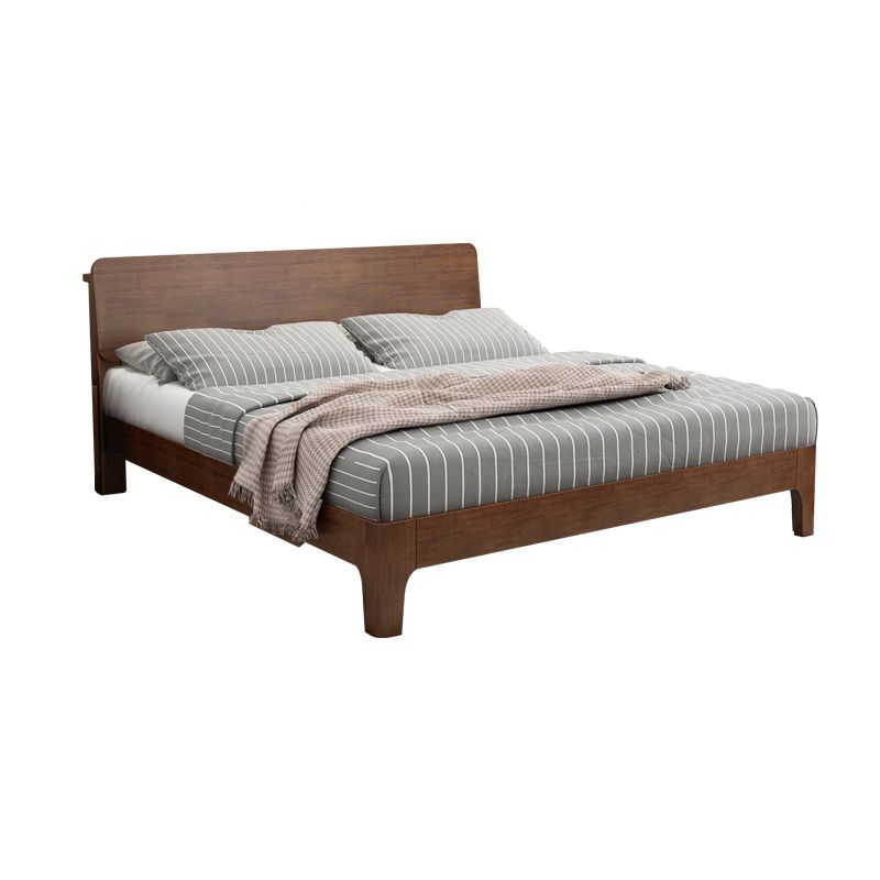 Traditional Wooden Standard Bed with Rectangular Headboard Bed Clearhalo 'Bedroom Furniture' 'Beds' 'furn' 'furn_beds' 'Furniture' 1200x1200_5e65cb5b-8264-4bb3-9e0f-e8b6d5147155