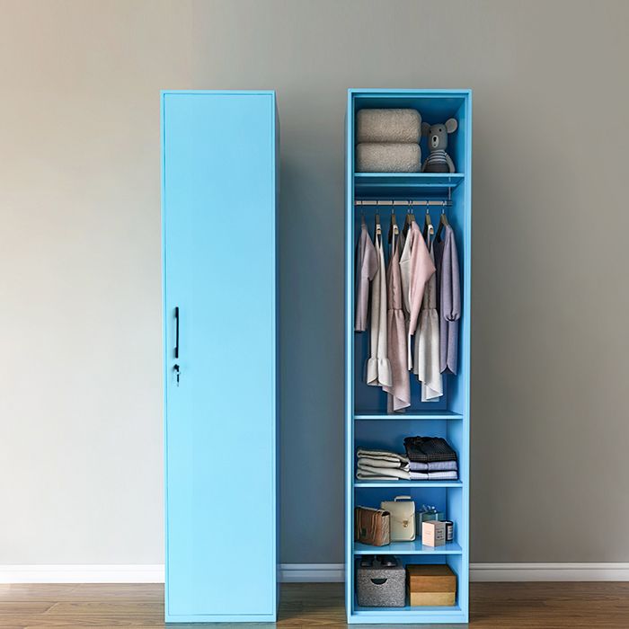 Modern Style Wardrobe Armoire Steel Home Wardrobe with Shelves