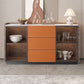 Glam Stone Sideboard Cabinet Sideboard 3 Drawers Server with Storage Clearhalo 'buffet_sideboard' 'Buffets & Sideboards' 'furn' 'furn_buffet_sideboard' 'Furniture' 'Kitchen & Dining Furniture' 1200x1200_5e6811bb-5ebf-4a0f-8eba-e252c635b733