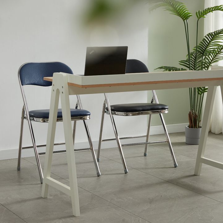 Industrial Style PU Leather Dining Chairs Open Back Dining Side Chairs for Home Clearhalo ' kitchen&dining_furn' 'Dining Chairs' 'Dining Tables & Seating' 'dining_chair' 'furn' 'furn_dining_chair' 'Furniture' 'furniture_dining_chair' 'Kitchen & Dining Furniture' 'kitchen' 1200x1200_5e684baa-f8f1-42f7-80a0-8515e9d1ebbc