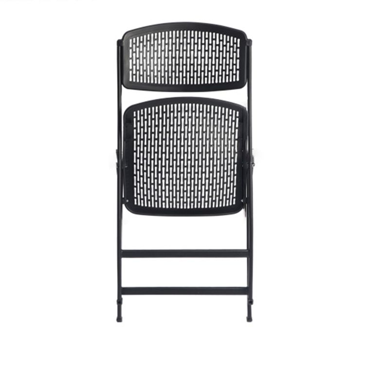 Sedia conferenza con telaio in acciaio moderno posteriore e sedile in plastica a bracciale