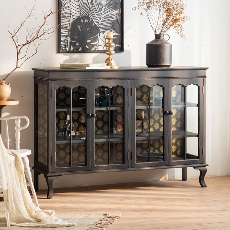 Curio tradizionale Curio Curio Armadietto Porte in vetro a buffet con porte