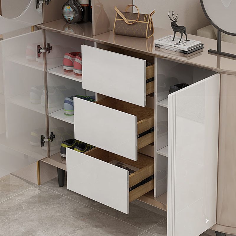 Contemporary Wooden Cabinet Solid Color Accent Cabinet with Drawer and Door Clearhalo 'Cabinets & Chests' 'cabinets_chests' 'furn' 'furn_cabinets_chests' 'Furniture' 'Living Room Furniture' 1200x1200_5e6b329b-1f65-4174-9649-6ce5eb2b3555