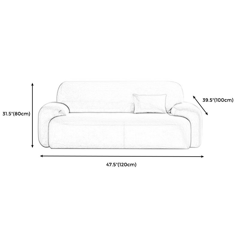 Standard Cushions Velvet Sofa 37.4"W with Recessed Arm for Living Room Clearhalo 'furn' 'furn_sofas' 'Furniture' 'furniture_sofas' 'kitchen' 'kitchen_sofas' 'Living Room Furniture' 'Sofa' 'sofas' 1200x1200_5e6c89e9-d30c-44db-b16f-2d36f257988c