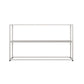 Contemporary Iron Console Table with Storage Shelf and Frame Base