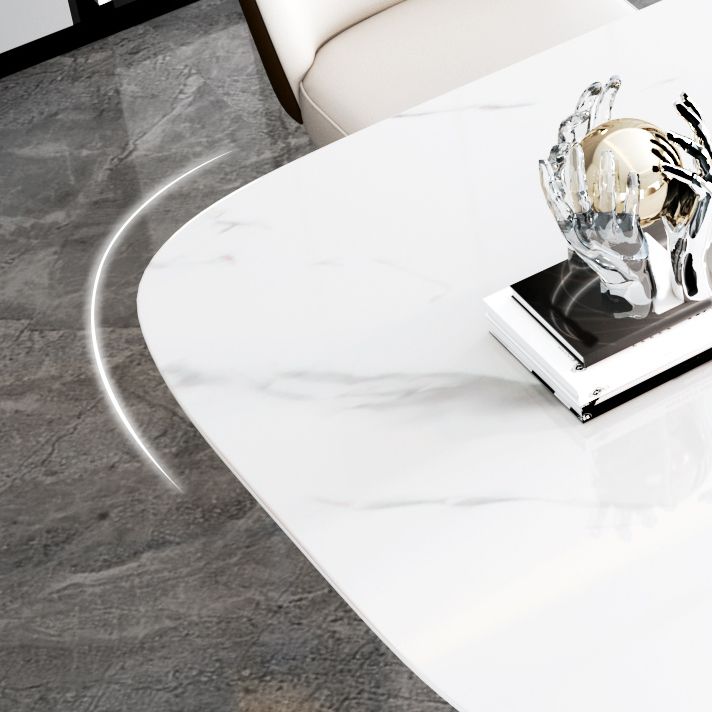 Modern Dining Table Set 1/2/5 Pcs Stone Dining Table with Armless Chairs