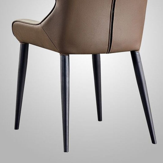 Home Upholstered Chair Dining Room Faux Leather Parsons Dining Chair Clearhalo 'Dining Chairs' 'Dining Tables & Seating' 'dining_chair' 'furn' 'furn_dining_chair' 'Furniture' 'Kitchen & Dining Furniture' 1200x1200_5e74109d-d039-477f-9c8d-18dfd33d1ba0