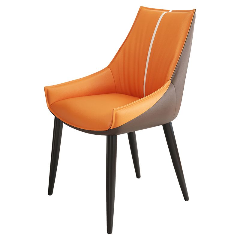 Glam Style Parsons Back Upholstered 4 Legs Home Use Dining Side Chair Clearhalo 'Dining Chairs' 'Dining Tables & Seating' 'dining_chair' 'furn' 'furn_dining_chair' 'Furniture' 'Kitchen & Dining Furniture' 1200x1200_5e7452c4-c742-4683-aae7-f733d3c22ca9