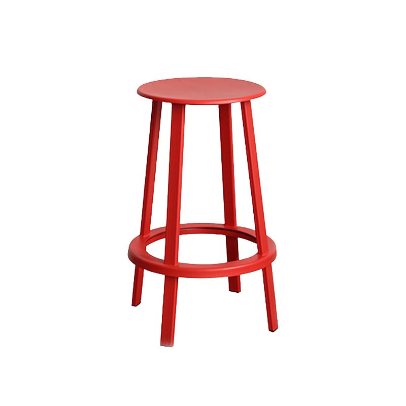 Modern Rotatable Backless Counter Stool Iron Cafe Bar Stool with Pedal Clearhalo 'Bar Furniture' 'Bar Stools' 'bar_stools' 'furn' 'furn_bar_stools' 'Furniture' 'Kitchen & Dining Furniture' 1200x1200_5e74b449-6500-48bf-b6ac-22e36eac970e