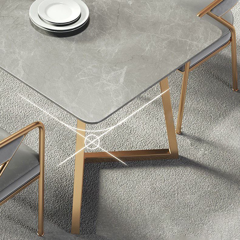 Tavolo da pranzo superiore in pietra tavolo rettangolo industriale con base a slitta