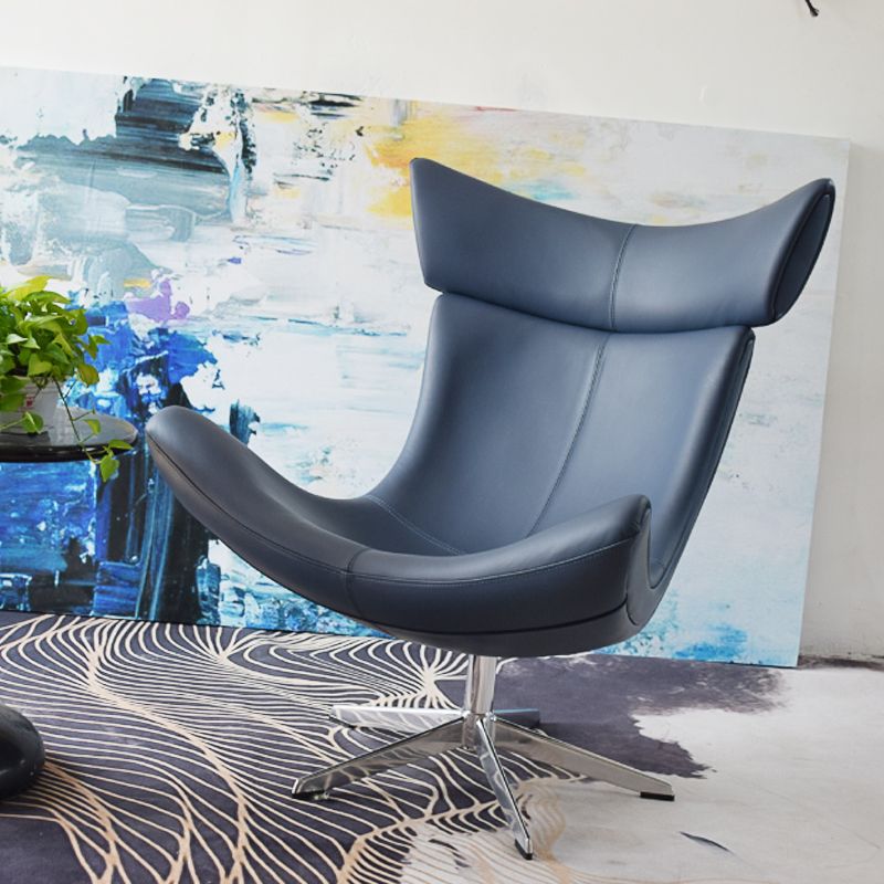 Swivel Armless Chair Faux Leather Chair with 4-Star Leg, 30.70" Wide Clearhalo 'Accent Chairs' 'accent_chairs' 'Chairs & Seating' 'furn' 'furn_accent_chairs' 'Furniture' 'Living Room Furniture' 1200x1200_5e784c70-e451-43cf-a55d-f78999513d80