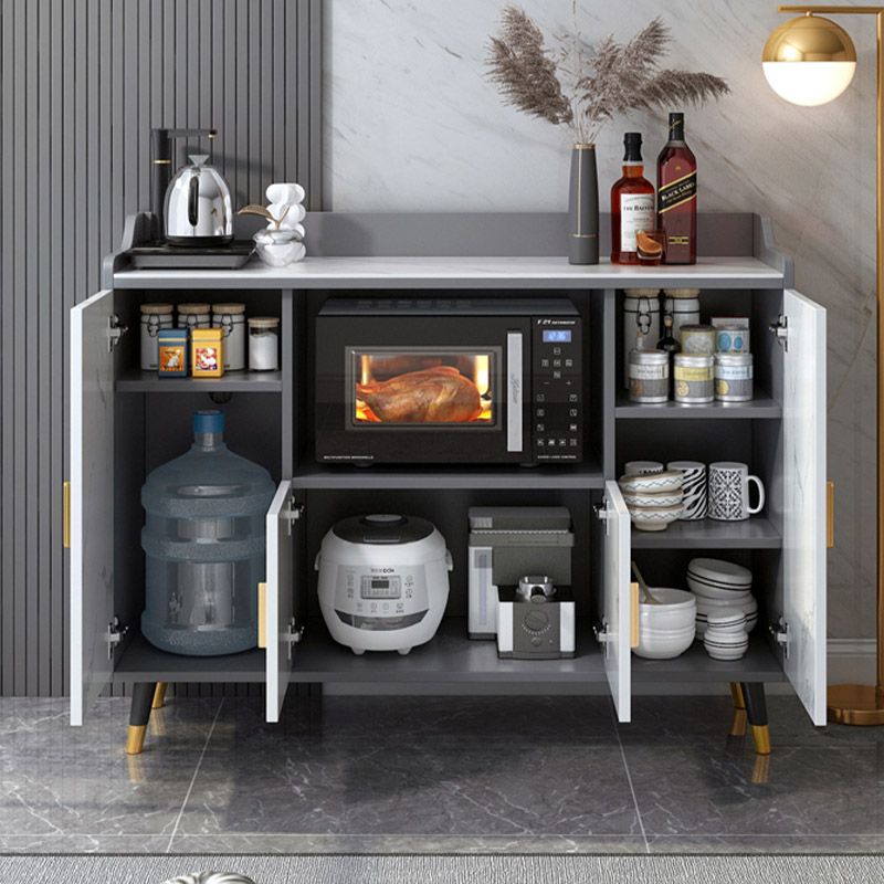 Stone Top Sideboard Modern Engineered Wood Side Board for Kitchen Use Clearhalo 'buffet_sideboard' 'Buffets & Sideboards' 'furn' 'furn_buffet_sideboard' 'Furniture' 'Kitchen & Dining Furniture' 1200x1200_5e791c52-db76-4c47-90fc-6fccdd2963dc