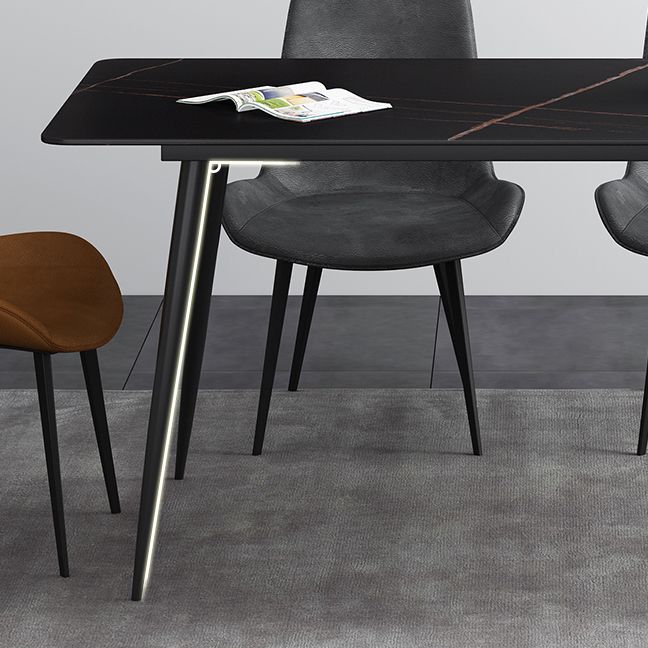 Sintered Stone Industrial Dining Table 4 Legs Base Rectangle Table for Home Clearhalo ' dining_table' 'Dining Tables & Seating' 'Dining Tables' 'furn' 'furn_dining_table' 'Furniture' 'furniture_dining_table' 'Kitchen & Dining Furniture' 'kitchen&dining_furn' 'kitchen' 'kitchen_dining_table' 1200x1200_5e798312-d2b2-40d2-92ac-0dd0a82b071b