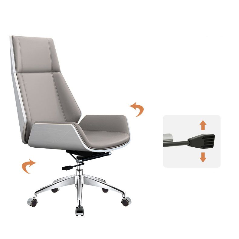 Modern Fixed Arms Managers Chair Height-adjustable Swivel Ergonomic Executive Chair Clearhalo 'furn' 'furn_office_chair' 'Furniture' 'furniture_office_chair' 'Office Chairs' 'Office Furniture' 'office_chair' 1200x1200_5e7d5c8d-1d43-43f5-9fb5-6cca0c5951b9