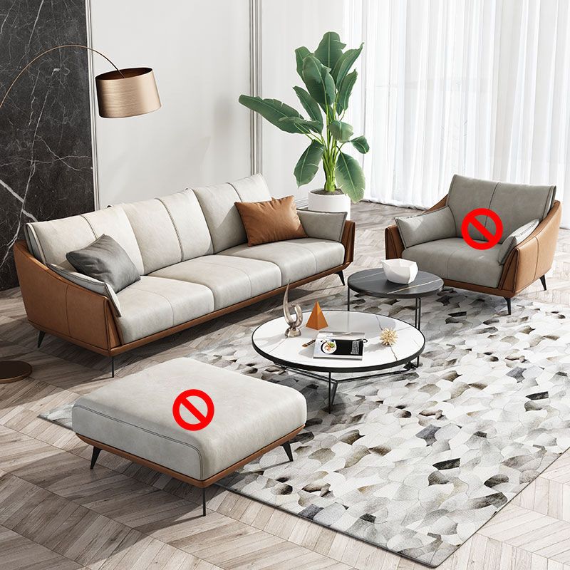 Modernismus -Sofa mit Häppchen -Armsofa in Orange