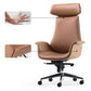 Contemporary Arm Chair Fixed Arms Adjustable Seat Height Brown Leather Office Chair Clearhalo 'furn' 'furn_office_chair' 'Furniture' 'Office Chairs' 'Office Furniture' 'office_chair' 1200x1200_5e7e038f-41e6-4e33-8fa5-8ee044c44d2f