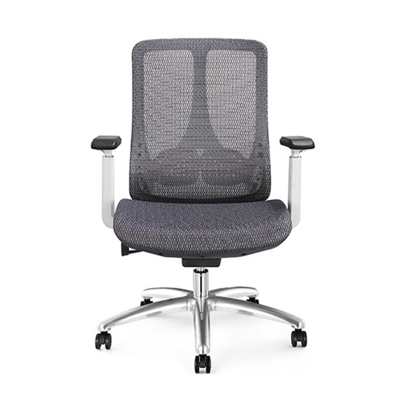 Moderne roteerbare bureaustoel Mesh Mid / High Back Desk stoel met wielen
