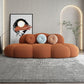 Contemporary Polyester Sofa Stain Resistant Armless Settee for Living Room