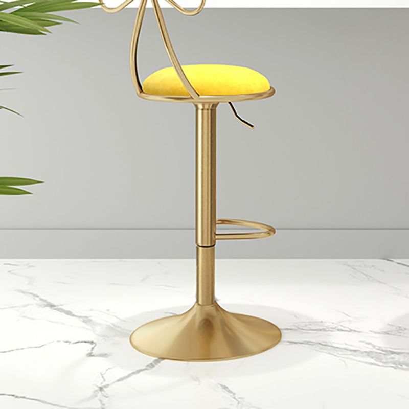 Glam Style Bar-stool with Adjustable Height Swivel Footrest Barstools for Counter Bar Clearhalo 'Bar Furniture' 'Bar Stools' 'bar_stools' 'furn' 'furn_bar_stools' 'furniture_bar_stools' 'Kitchen & Dining Furniture' 'kitchen&dining_furn' 'kitchen' 'kitchen_furn' Furniture' 1200x1200_5e8305f1-8e73-4b42-a035-3a5f32f43f32