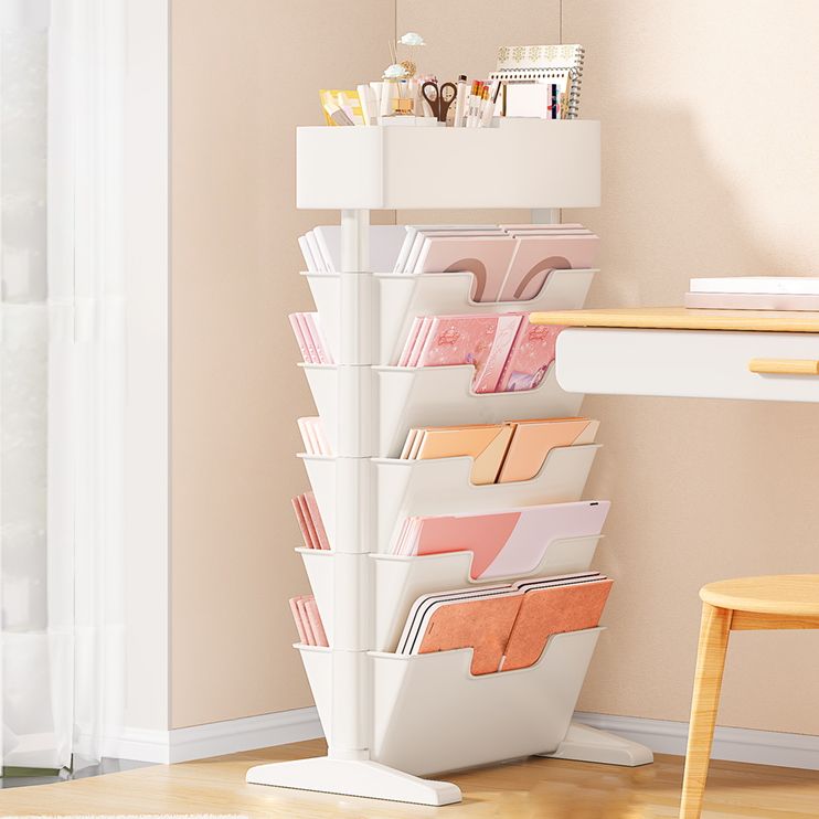 7.87"W Bookcase Contemporary Style Closed Back White Bookshelf for Home Office Clearhalo 'Bookcases' 'furn' 'furn_bookcases' 'Furniture' 'furniture_bookcases' 'Office Furniture' 1200x1200_5e86874b-2b68-4f95-a509-2c5a24aa9e62