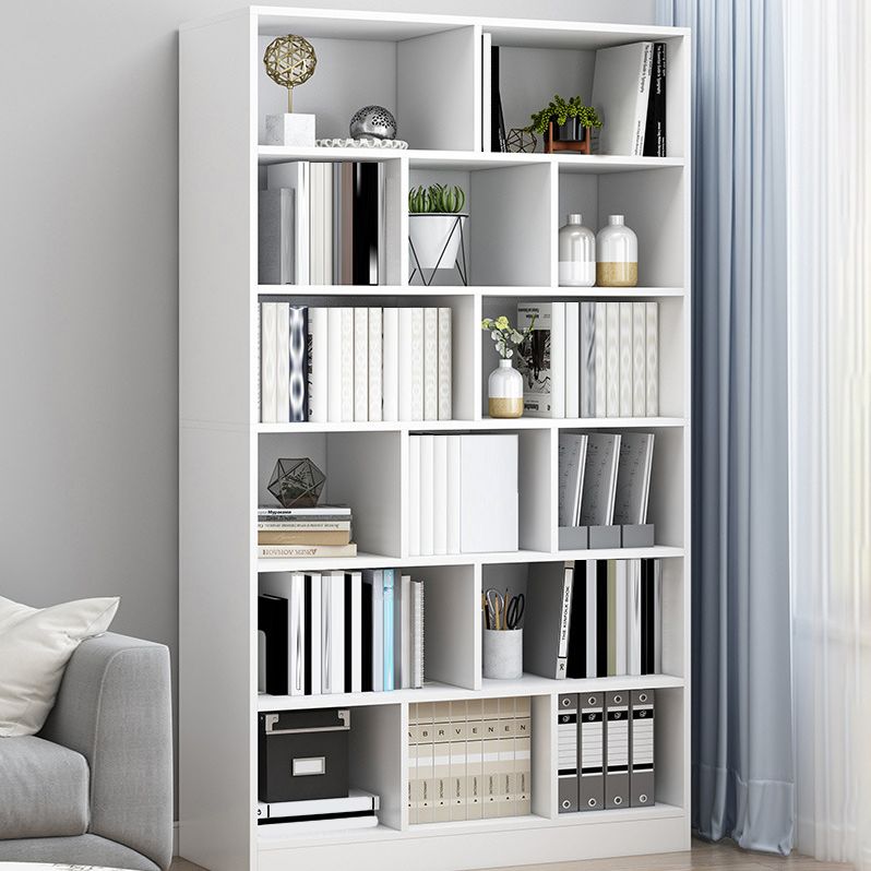 Closed Back Bookcase Contemporary Style Bookshelf for Home Office Study Room Clearhalo 'Bookcases' 'furn' 'furn_bookcases' 'Furniture' 'furniture_bookcases' 'Office Furniture' 1200x1200_5e871fb3-fa66-479d-9b3c-ce943c03027a