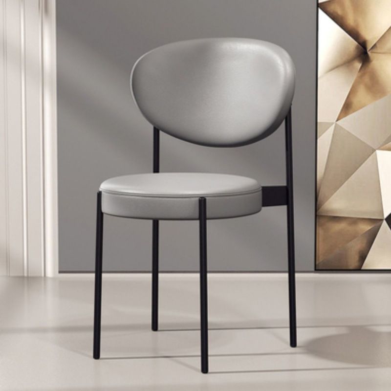 メタルインダストリアルスタイルのサイドチェア16 "幅のオープンバックダイニングサイドチェア