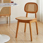 Rubber Wood Armless Dining Chairs Scandinavian Open Back Dining Side Chair