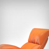 Chaise de rocker rembourrée rembourrée contemporaine chaise de bascule de broche à cadre de cadre en métal avec ottoman