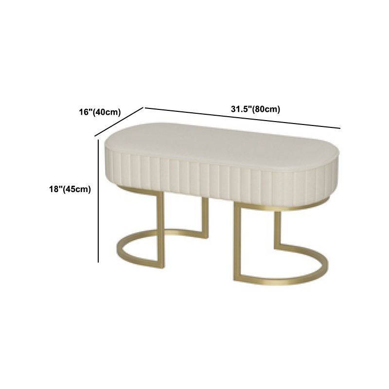 15.7" W Upholstered Ottoman Bench Glam Cushioned Seating Bench Clearhalo 'Benches' 'Chairs & Seating' 'furn' 'furn_benches' 'Furniture' 'Living Room Furniture' 1200x1200_5e8c0170-287b-437e-ada9-1b3d82285e0c