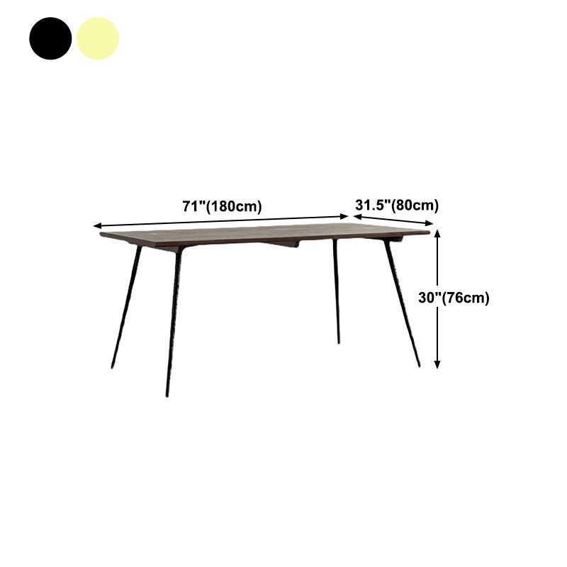 Rectangle Wood Color Dining Table Oak Solid Wood Table Luxury with 4 Legs Clearhalo 'Dining Tables & Seating' 'Dining Tables' 'dining_table' 'furn' 'furn_dining_table' 'Furniture' 'furniture_dining_table' 'Kitchen & Dining Furniture' 'kitchen' 'kitchen_dining_table' 1200x1200_5e8c0698-9f5e-41fe-8dcc-c9cedeee9532