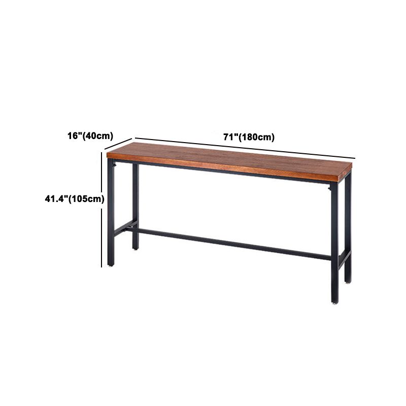 Industrial Rectangle Pine Wood Bar Table Set 1/4 Pieces Counter Table with High Stools Clearhalo 'Bar Furniture' 'furn' 'furn_home_bar_bar_sets' 'Furniture' 'Home Bars & Bar Sets' 'home_bar_bar_sets' 'Kitchen & Dining Furniture' 1200x1200_5e8eaf09-30bc-4ac3-a94e-bcace8b3fb5b