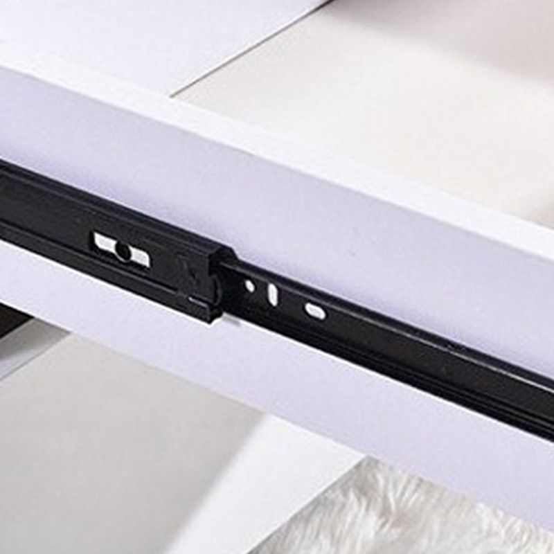 Metalen basiskast met 2 laden Wit/zwarte tafel Top nachtkastje