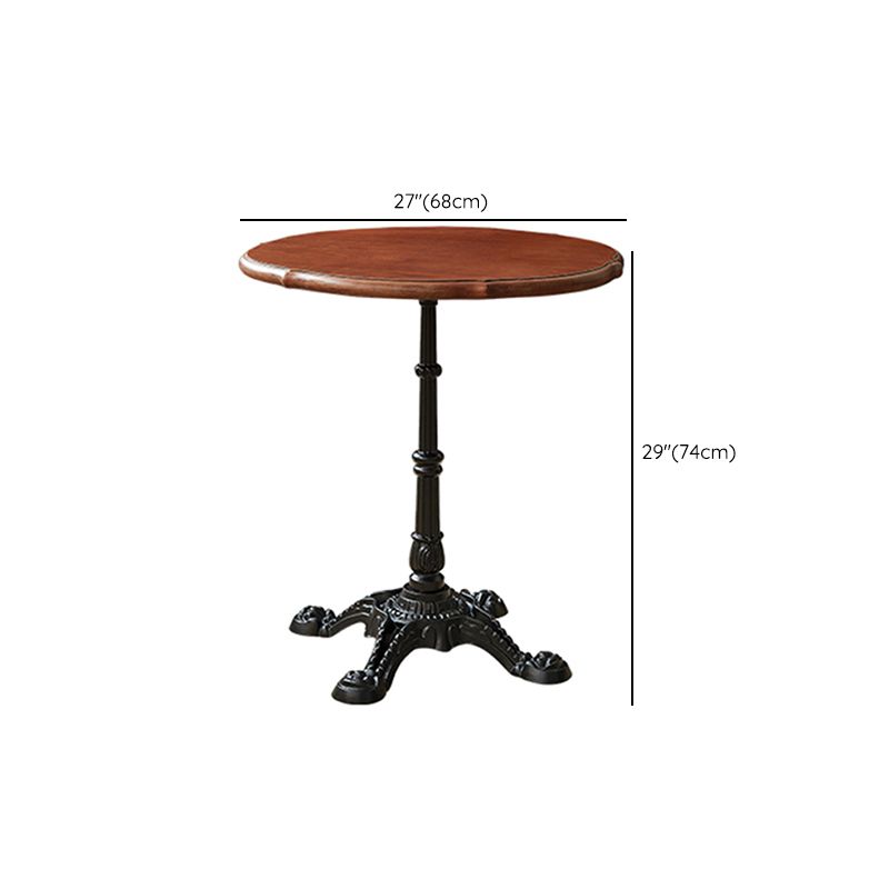 Indoor Iron Pedestal Dining Table Round Solid Wood Dining Table Clearhalo 'Dining Tables & Seating' 'Dining Tables' 'dining_table' 'furn' 'furn_dining_table' 'Furniture' 'Kitchen & Dining Furniture' 1200x1200_5e91168d-6e1b-4d2b-b44a-58a00a1a7174