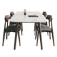 Mid-Century Modern Dining Table Rectangle Stone Top 4 Legs Dining Site Table Clearhalo 'Dining Tables & Seating' 'Dining Tables' 'dining_table' 'furn' 'furn_dining_table' 'Furniture' 'furniture_dining_table' 'Kitchen & Dining Furniture' 'kitchen' 'kitchen_dining_table' 1200x1200_5e915d90-be8d-481f-839c-3ce122ed24e8
