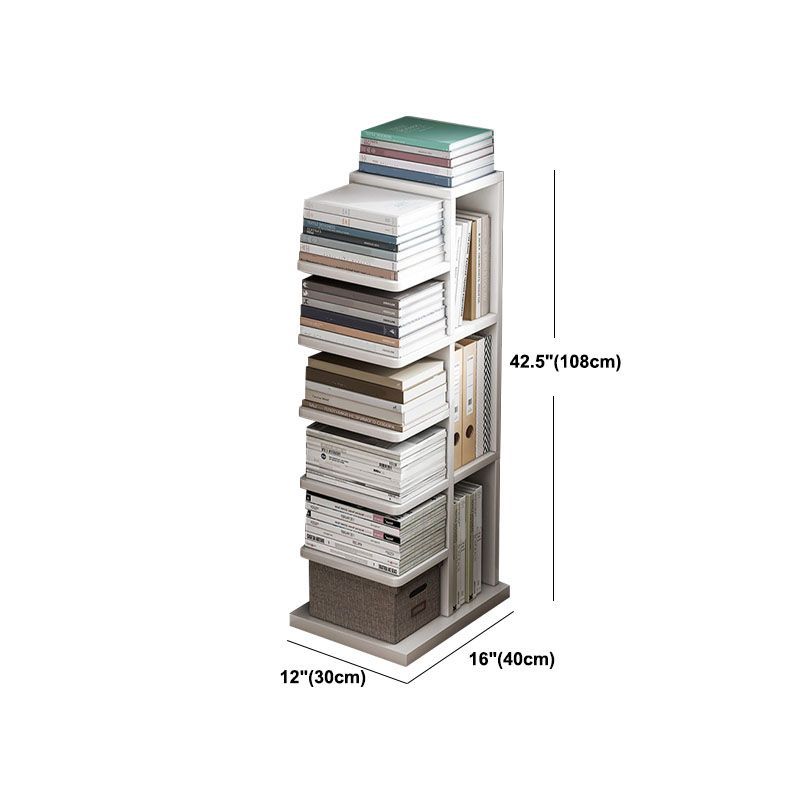Scaffale di libri di legno di libreria geometrica contemporanea 11,8 "di larghezza